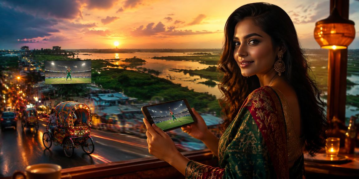 ঢাকায় রিকশার পাশে ক্রিকেট বেটিং উপভোগ করছেন একজন বেটর